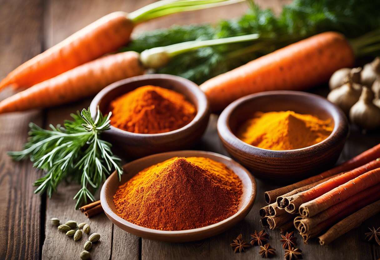La magie des épices dans l'art culinaire des carottes
