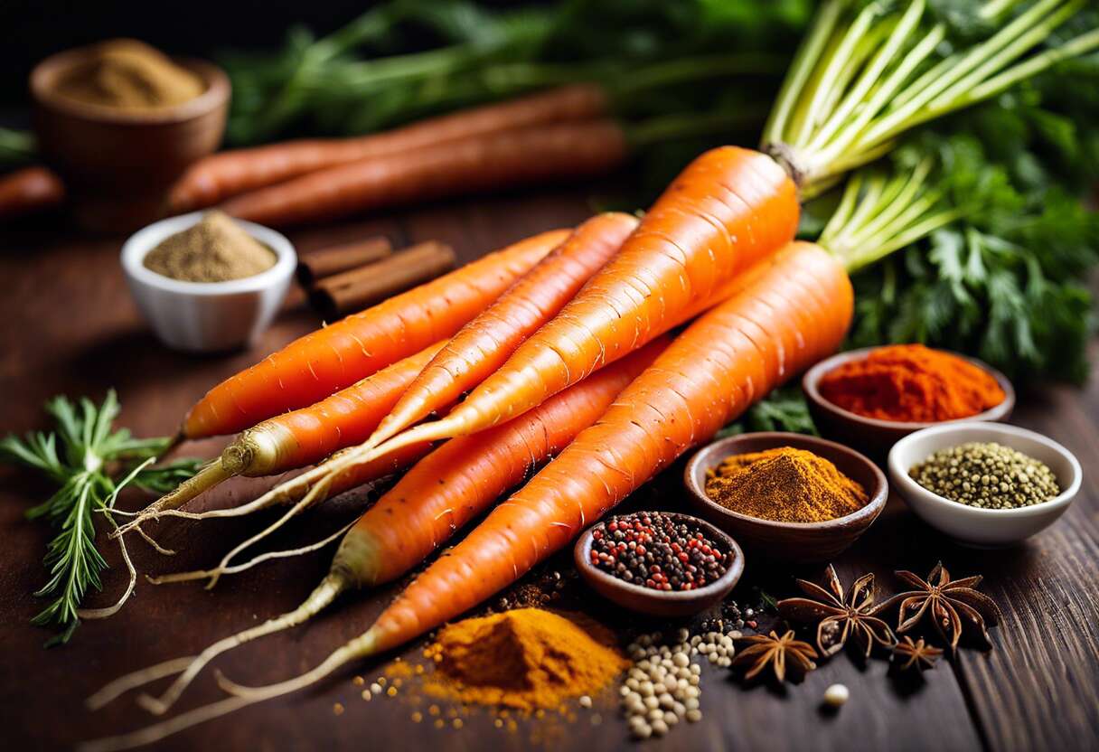 Choisir l'épice idéale pour révéler la saveur de vos carottes
