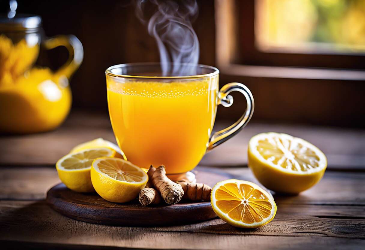 Infusion de curcuma, citron et gingembre : une alliance pour votre bien-être