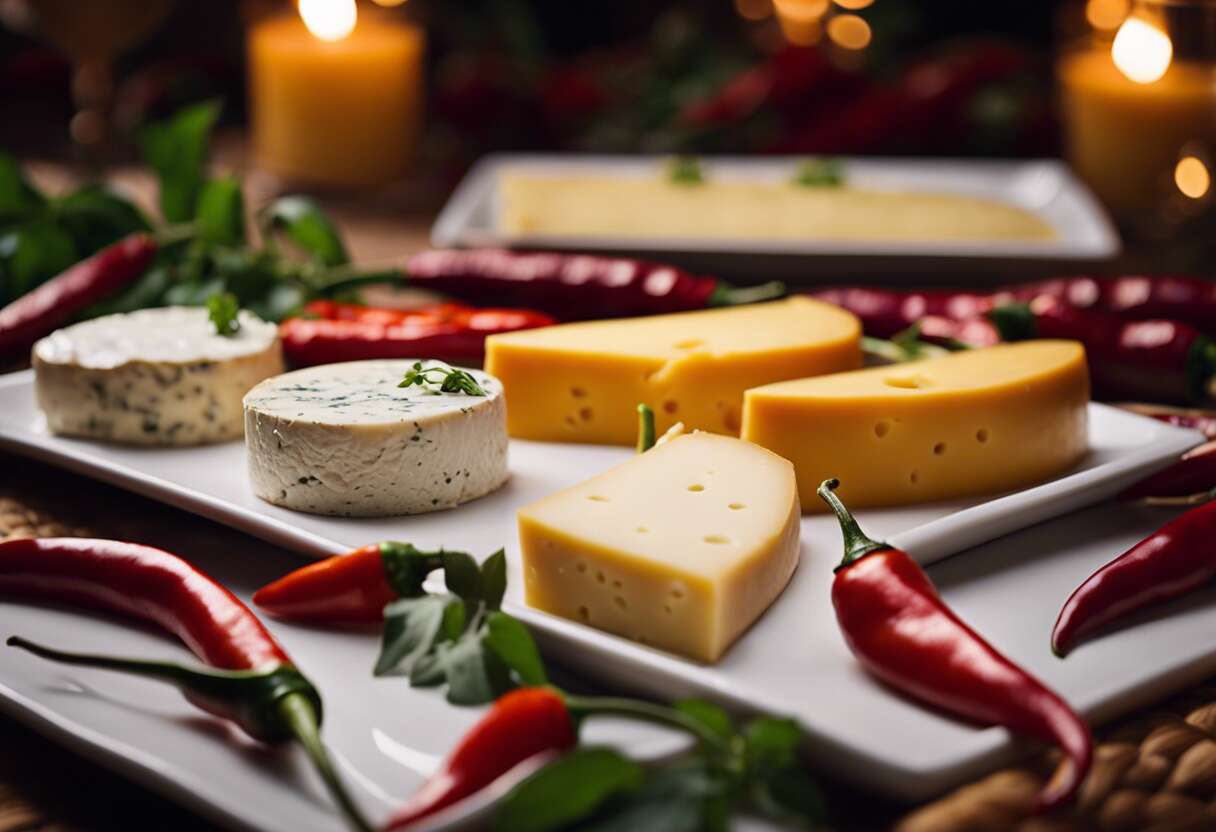 L'art des mariages piquants : trouver l'équilibre parfait entre fromages doux et piments