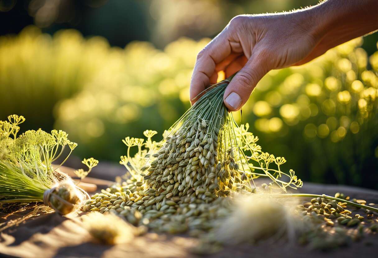 La récolte et la sélection des graines de fenouil : un savoir-faire traditionnel