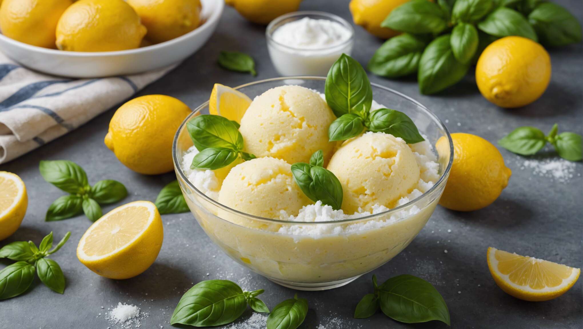 Sorbet citron-basilic : fraîcheur et exotisme dans votre assiette