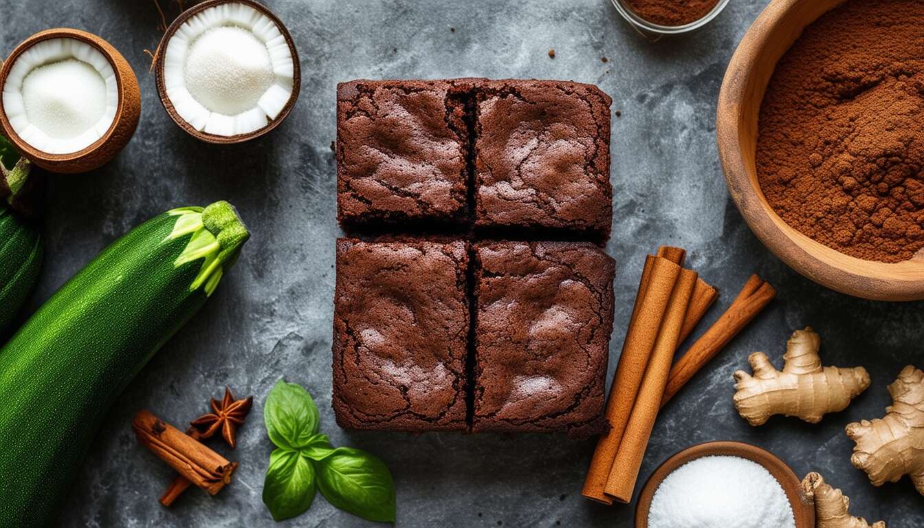 Brownies cacao-courgette et épices douces : quand santé rime avec gourmandise
