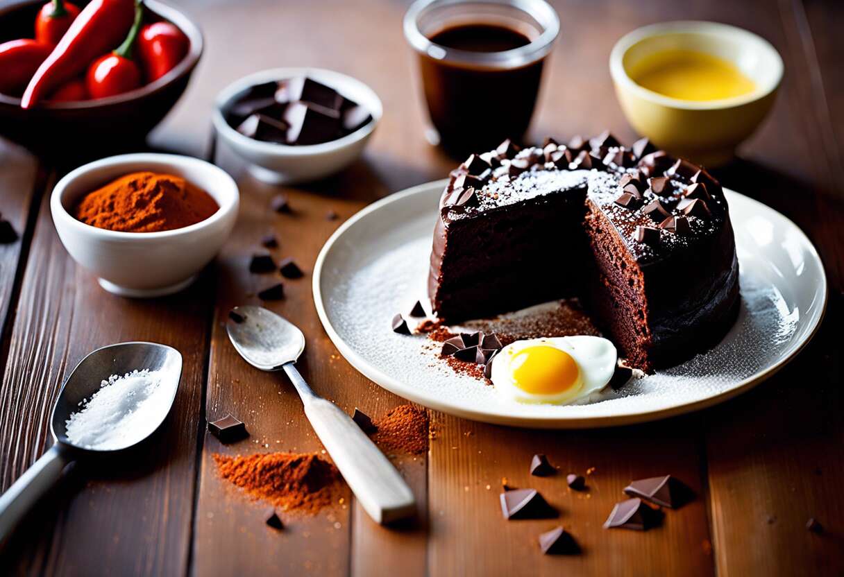 Gâteau moelleux choco-chili : audace pimentée pour les amateurs de sensations fortes