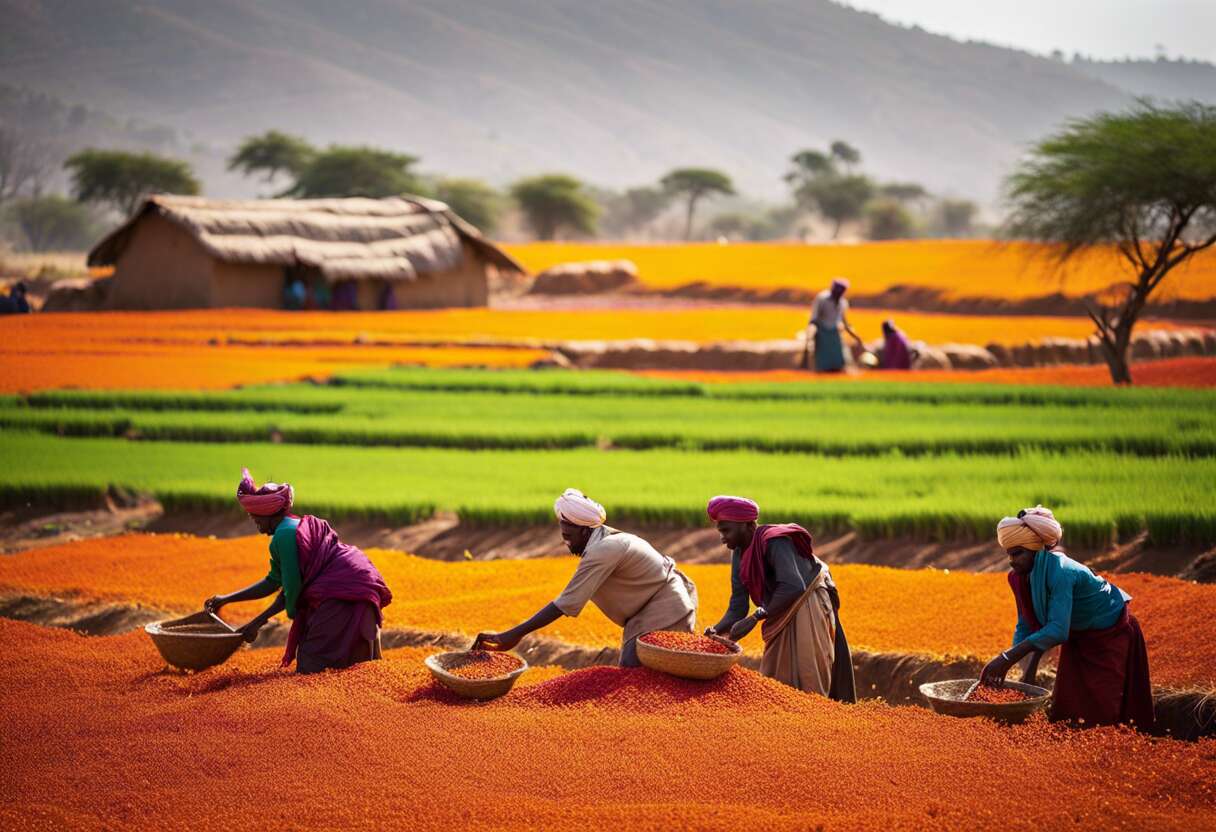 La culture et la récolte du safran : traditions et techniques africaines