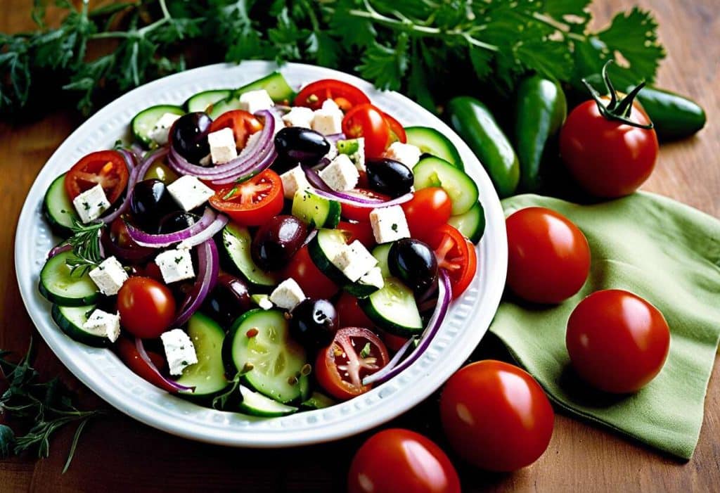 Salade grecque authentique : recette traditionnelle et astuces