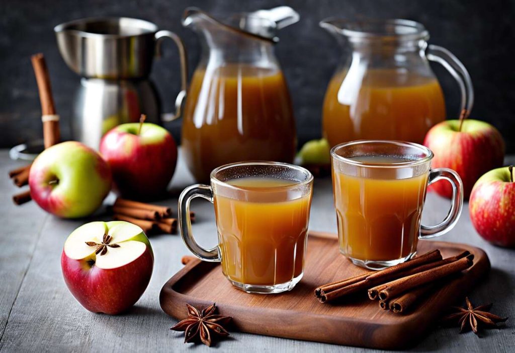 Recette facile de jus de pomme chaud aux épices : saveurs automnales